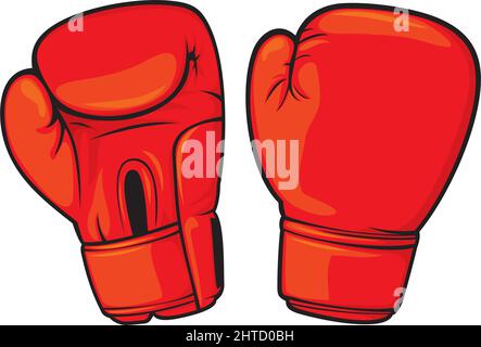 Illustrazione vettoriale dei guanti da boxe rossi Illustrazione Vettoriale