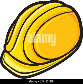 Illustrazione vettoriale dell'elmetto (casco protettivo) per lavoratori edili Illustrazione Vettoriale