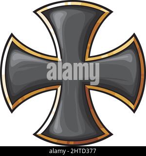 Illustrazione del vettore a croce nero Illustrazione Vettoriale