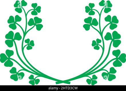 Illustrazione del vettore della corona di trifoglio Illustrazione Vettoriale