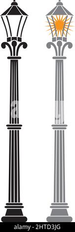 Illustrazione vettoriale della luce stradale (lampade, lanterna) Illustrazione Vettoriale