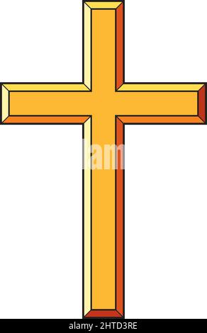 Illustrazione del vettore a croce d'oro Illustrazione Vettoriale