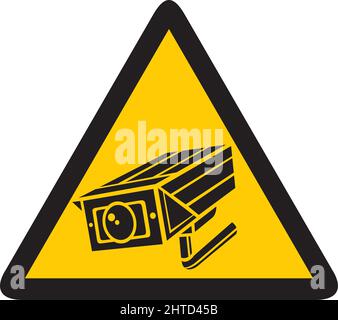 Simboli del triangolo TVCC (segnale di sorveglianza della telecamera). Illustrazione vettoriale. Illustrazione Vettoriale