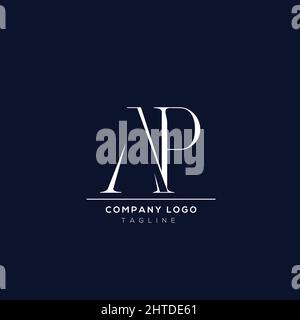 Logo Premium AA Initial alfabet business di colore bianco su sfondo blu. Illustrazione Vettoriale