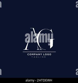 Logo Premium AA Initial alfabet business di colore bianco su sfondo blu. Illustrazione Vettoriale