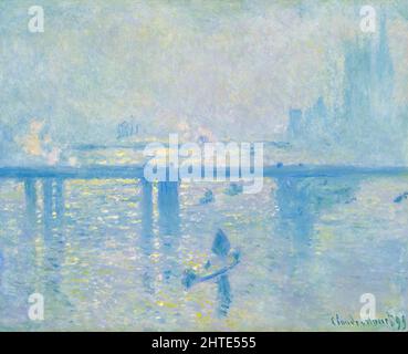 Charing Cross Bridge, dipinto di paesaggio a olio su tela di Claude Monet, 1899 Foto Stock