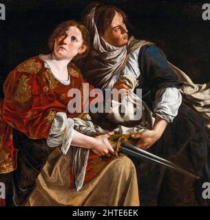 Artemisia Gentileschi, Giuditta con la sua serva e la testa di Holofernes, dipingere, olio su tela, prima del 1652 Foto Stock