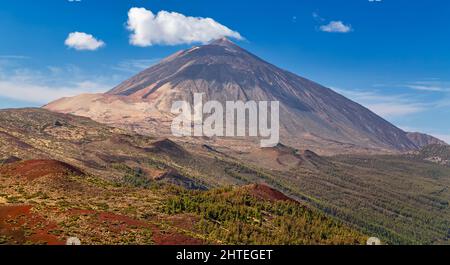 Vulcano Teide - vista da Mirador Puerto de Izana (Tenerife, Isole Canarie) Foto Stock