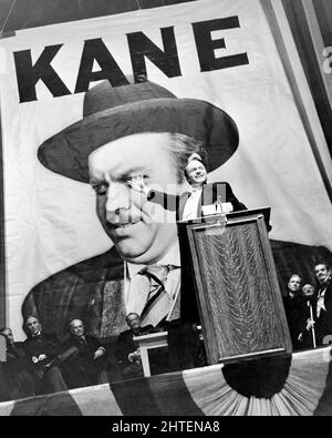 Citizen Kane - Orson Welles - sul podio - 1941 Foto Stock