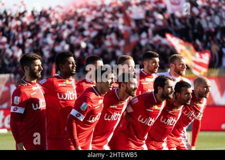 Giocatori di Monza durante la partita della Serie B tra Monza e Lecce all'U Power Stadium il 27 febbraio 2022 a Monza, Italia. Foto Stock