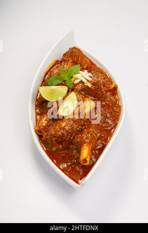 Curry di montone o curry di agnello, cucina indiana speziata. Foto Stock