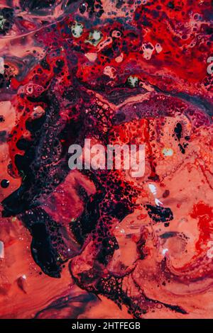 Sfondo astratto ad acquerello verticale con colori luminosi misti Foto Stock