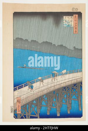 Ando Hiroshige - downpour a Ohashi Bridge, Atake, dalla serie cento viste famose di Edo Foto Stock