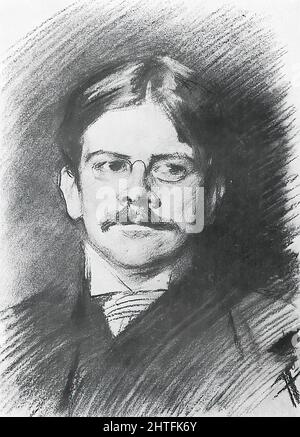 John Singer Sargent - disegno Edwin Austin Abbey Foto Stock