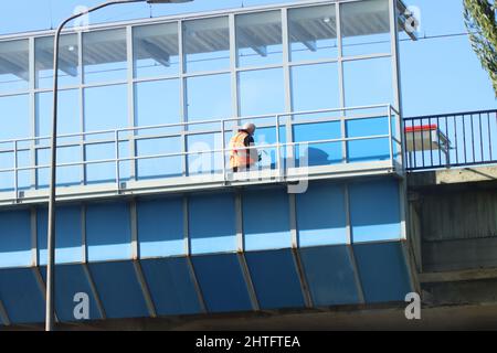 Ristrutturazione cosnetica della stazione ferroviaria Nieuwerkerk aan den IJssel di NS nei Paesi Bassi Foto Stock