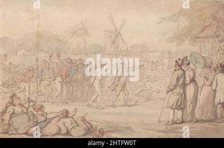 Thomas Rowlandson - Partita Rally del Capitano Barclay - il traguardo Foto Stock