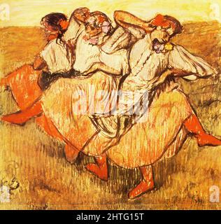 Edgar Degas - tre ballerini russi 1895 Foto Stock