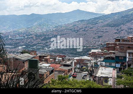 Paesaggio urbano di Medellín, Colombia. Foto Stock