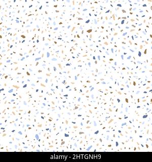 Texture pietra terrazzo chiaro senza giunture sfondo del motivo Illustrazione Vettoriale