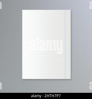 Foglio di carta rigata. Illustrazione Vettoriale
