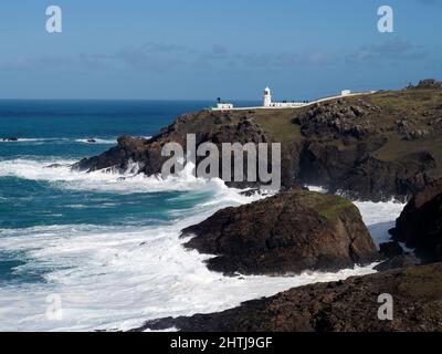 Faro di Pendeen Watch, Cornovaglia Foto Stock