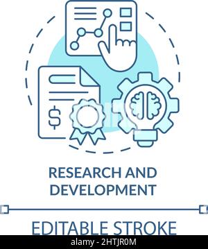 Ricerca e sviluppo turchese concetto icona Illustrazione Vettoriale
