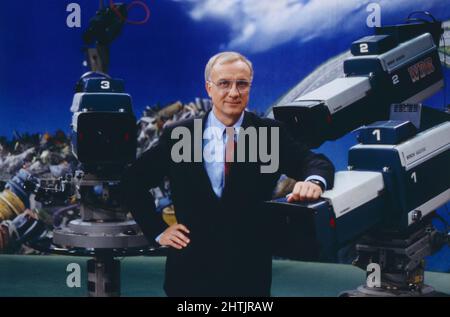 Fritz Pleitten, giornalista deutscher, von 1995 bis März 2007 Intendant des Westdeutschen Rundfunks, Ritratto von 1989. Fritz Pleitten, giornalista tedesco, dal 1995 Direttore Generale di Westdeutscher Rundfunk fino al marzo 2007, ritratto dal 1989. Foto Stock