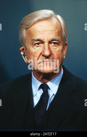 Richard von Weizsäcker, deutscher Bundespräsident, CDU-Politiker, Ritratto von 1990. Richard von Weizsaecker, Presidente federale tedesco, politico del partito CDU, ritratto 1990. Foto Stock