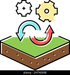 trasferimento a un altro scopo dell'illustrazione vettoriale dell'icona a colori delle strutture Illustrazione Vettoriale