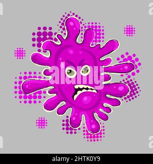 viola blot male mostro. Illustrazione vettoriale Illustrazione Vettoriale