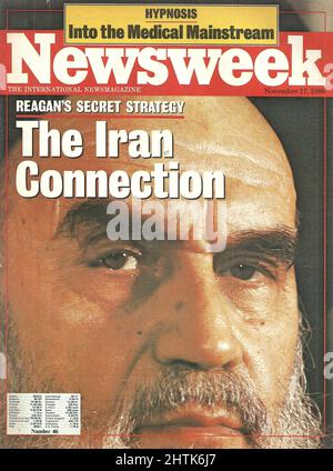 Copertina di Newsweek Novembre 17 1986 la strategia segreta di Reagan la connessione con l'Iran Foto Stock