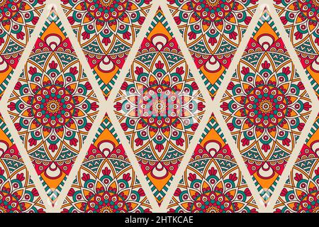 Modello senza giunture. Vintage di elementi decorativi. Disegnata a mano sullo sfondo. L'Islam, l'Arabo, indiano, motivi ottomano. Foto Stock