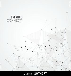 Sfondo geometrico con forme astratte connesse. Sfondo moderno vettoriale Illustrazione Vettoriale