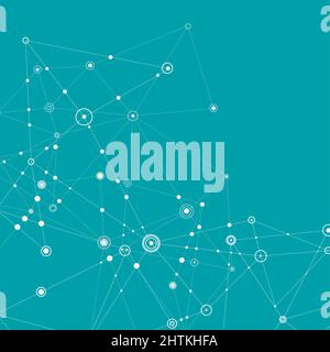 Informazioni sulla scienza della connessione. Moderna tecnologia poligonale con linee e punti Illustrazione Vettoriale
