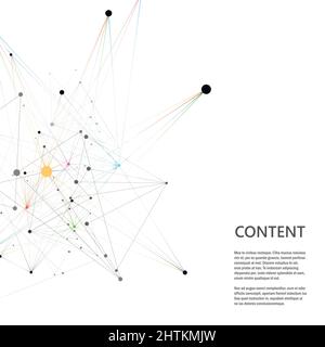 Schema astratto della rete molecolare Illustrazione Vettoriale