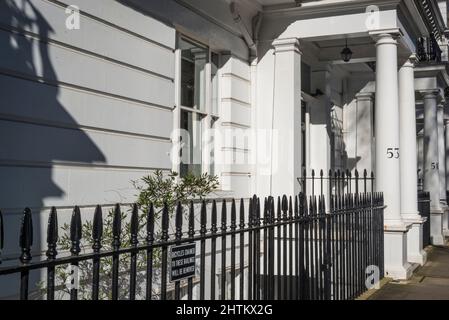 Hotel di lusso a Onslow Square, South Kensington, Londra, Inghilterra, Regno Unito Foto Stock