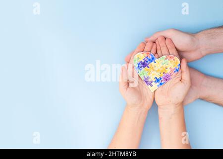 giornata internazionale di sensibilizzazione all'autismo Foto Stock