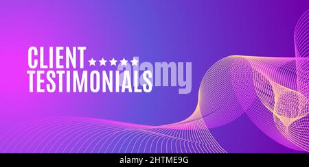 Testimonianze del cliente, Testimonial creativo, preventivo, illustrazione del vettore modificabile del modello infografico Illustrazione Vettoriale
