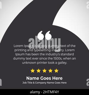 Creative Testimonial banner, quote , infografica, Banner Template Editable Vector Illustration Illustrazione Vettoriale