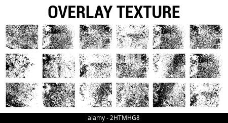 Grunge overlay texture collection Illustrazione Vettoriale