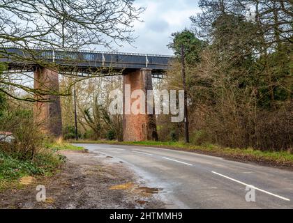 Edstone Aqueduct in Un giorno nuvoloso Foto Stock