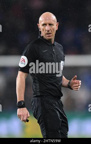 Cardiff, Regno Unito. 01st Mar 2022. Andy Davies, arbitro durante la partita a Cardiff, Regno Unito, il 3/1/2022. (Foto di Mike Jones/News Images/Sipa USA) Credit: Sipa USA/Alamy Live News Foto Stock