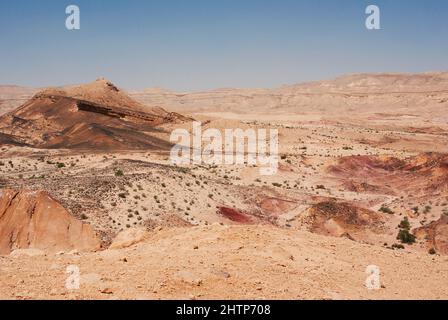 Midbar Yehuda hatichon Riserva nel deserto della giudea in Israele, paesaggio di montagna, wadi vicino al mare morto, viaggio medio-est Foto Stock