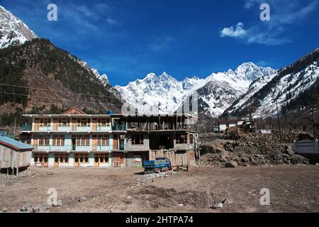 Il piccolo villaggio della valle di Kalam in Himalayas, Pakistan Foto Stock