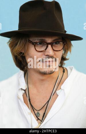 JOHNNY DEPP al FESTIVAL DEL FILM DI VENEZIA 28th agosto 2003 Foto Stock