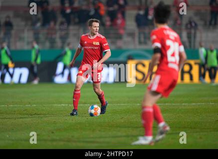 Berlino, Germania, 2 marzo 2022: Paul Jaeckel dell'Unione di Berlino durante l'Unione Berlino contro FC St. Pauli, Coppa di Germania, allo Stadion an der Alten FÃ¶rsterei. Prezzo Kim/CSM. Foto Stock