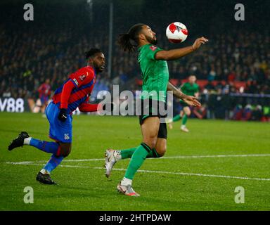 LONDRA, Regno Unito, MARZO 01: Durante la fa Cup Fifth Round tra Crystal Palace e Stoke Cityat Selhurst Park Stadium, Londra, il 01st marzo 2022 Foto Stock