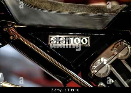 Brough superiore SS100 remata per rappresentare l'originale SS100 reso famoso da Lawrence d'Arabia Foto Stock