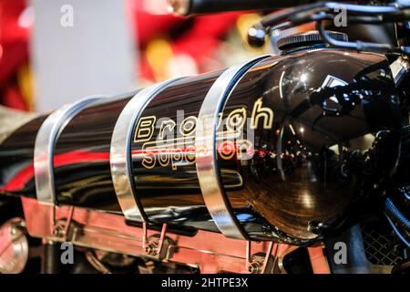 Brough superiore SS100 remata per rappresentare l'originale SS100 reso famoso da Lawrence d'Arabia Foto Stock