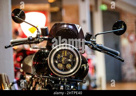 Brough superiore SS100 remata per rappresentare l'originale SS100 reso famoso da Lawrence d'Arabia Foto Stock